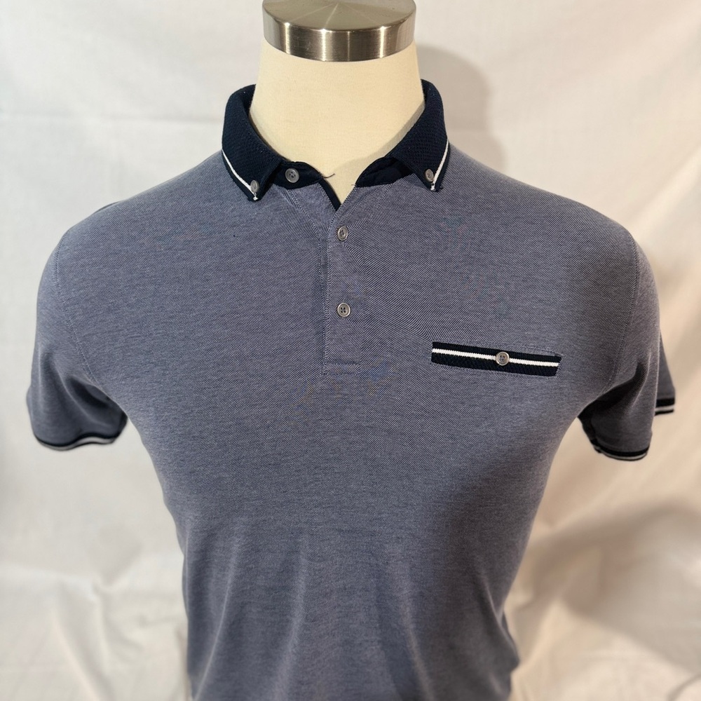 Denim & Flower Men's Polo Shirt - Charcoal Gray